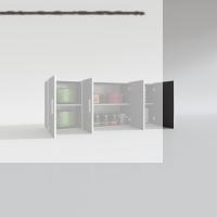 Kenzlife hazır mutfak marina gri 060*150*22 mutfak banyo dolabı kapaklı raflı