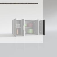 Kenzlife hazır mutfak merlanda gri 060*120*22 mutfak banyo dolabı kapaklı raflı