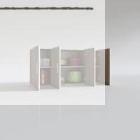 Kenzlife hazır mutfak merlanda crd 060*120*22 mutfak banyo dolabı kapaklı raflı