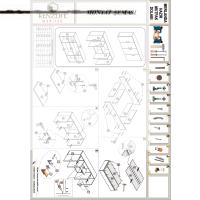 Kenzlife hazır mutfak merlanda crd 060*120*22 mutfak banyo dolabı kapaklı raflı