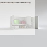 Kenzlife hazır mutfak mirena32 byz 060*120*32 mutfak banyo dolabı kapaklı raflı