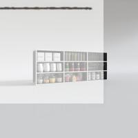 Kenzlife hazır mutfak orela gri 060*150*22 mutfak banyo dolabı kapaksız raflı