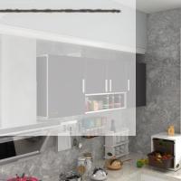 Kenzlife hazır mutfak packey gri 060*180*22 mutfak banyo dolabı kapaklı raflı