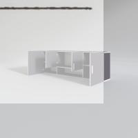 Kenzlife hazır mutfak packey gri 060*180*22 mutfak banyo dolabı kapaklı raflı