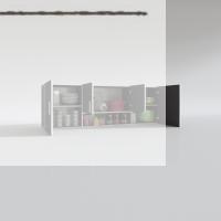 Kenzlife hazır mutfak packey gri 060*180*22 mutfak banyo dolabı kapaklı raflı