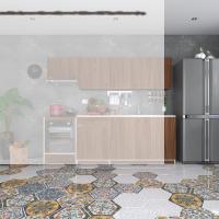 Kenzlife hazır mutfak seti nayakan cvz 240 cm genişlik üst tezgahsız ankastre fırın modüllü