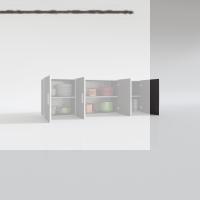 Kenzlife hazır mutfak silvanus gri 060*180*22 mutfak banyo dolabı kapaklı raflı