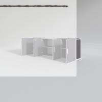 Kenzlife hazır mutfak silvanus gri 060*180*22 mutfak banyo dolabı kapaklı raflı