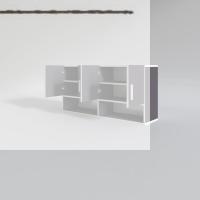 Kenzlife hazır mutfak vesper gri 060*120*22 mutfak banyo dolabı kapaklı raflı