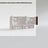 Kenzlife hazır mutfak vesper cvz 060*120*22 mutfak banyo dolabı kapaklı raflı