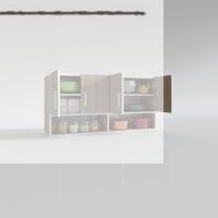Kenzlife hazır mutfak vesper crd 060*120*22 mutfak banyo dolabı kapaklı raflı