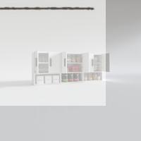 Kenzlife hazır mutfak vice byz 060*180*22 mutfak banyo dolabı kapaklı raflı