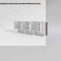 Kenzlife hazır mutfak vice gri 060*180*22 mutfak banyo dolabı kapaklı raflı