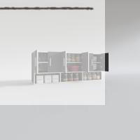 Kenzlife hazır mutfak vice gri 060*180*22 mutfak banyo dolabı kapaklı raflı