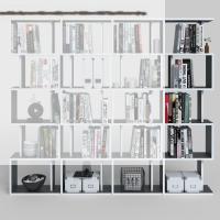 Kenzlife kitaplık raf diba4 gri 129X160x19 banyo kiler ofis (m)