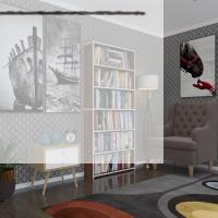 Kenzlife kitaplık süper ga 180*80*19 cvz 6 katlı tek bölme çift bölme opsiyonlu ofis mutfak banyo dolabı arkalıksız