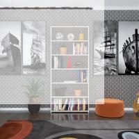 Kenzlife kitaplık süper ga 180*80*19 crd 6 katlı tek bölme çift bölme opsiyonlu ofis mutfak banyo dolabı arkalıksız
