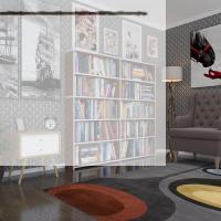 Kenzlife kitaplık süper ga 150*160*19 cvz 5 katlı 2 bölme çift bölme opsiyonlu ofis mutfak banyo dolabı arkalıksız