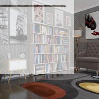 Kenzlife kitaplık süper ga 150*160*19 crd 5 katlı 2 bölme çift bölme opsiyonlu ofis mutfak banyo dolabı arkalıksız