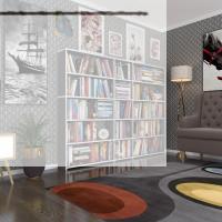 Kenzlife kitaplık süper ga 150*200*19 gri 5 katlı 3 bölme çift bölme opsiyonlu ofis mutfak banyo dolabı arkalıksız