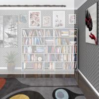 Kenzlife kitaplık süper ga 150*200*19 gri 5 katlı 3 bölme çift bölme opsiyonlu ofis mutfak banyo dolabı arkalıksız