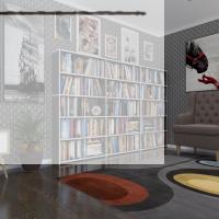 Kenzlife kitaplık süper ga 150*240*19 gri 5 katlı 3 bölme çift bölme opsiyonlu ofis mutfak banyo dolabı arkalıksız