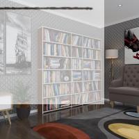 Kenzlife kitaplık süper ga 180*200*19 cvz 6 katlı 3 bölme çift bölme opsiyonlu ofis mutfak banyo dolabı arkalıksız