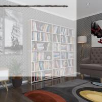 Kenzlife kitaplık süper ga 180*200*19 crd 6 katlı 3 bölme çift bölme opsiyonlu ofis mutfak banyo dolabı arkalıksız