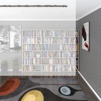 Kenzlife kitaplık süper ga 180*240*19 cvz 6 katlı 3 bölme çift bölme opsiyonlu ofis mutfak banyo dolabı arkalıksız