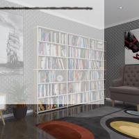 Kenzlife kitaplık süper ga 180*240*19 crd 6 katlı 3 bölme çift bölme opsiyonlu ofis mutfak banyo dolabı arkalıksız