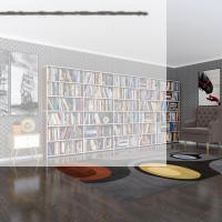 Kenzlife kitaplık süper ga cvz 180*400*19 6 katlı 5 bölme çift bölme opsiyonlu ofis mutfak banyo dolabı arkalıksız