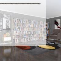 Kenzlife kitaplık süper ga crd 180*400*19 6 katlı 5 bölme çift bölme opsiyonlu ofis mutfak banyo dolabı arkalıksız