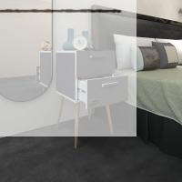 Kenzlife komodin donatur gri 74*39*39 çift çekmeceli ahşap ayaklı komidin