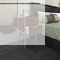 Kenzlife komodin donatur cvz 74*39*39 çift çekmeceli ahşap ayaklı komidin