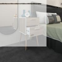 Kenzlife komodin donatur crd 74*39*39 çift çekmeceli ahşap ayaklı komidin