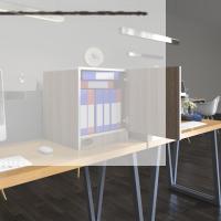 Kenzlife kapaklı mutfak dolabı melek29 crd 039x029x29 banyo ofis komodin (m)