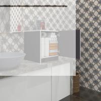 Kenzlife kapaklı mutfak dolabı melek39 gri 039x039x39 banyo ofis komodin (m)