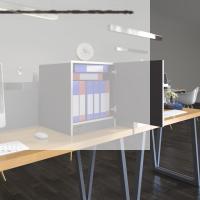 Kenzlife kapaklı mutfak dolabı melek39 gri 039x039x39 banyo ofis komodin (m)