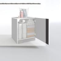 Kenzlife kapaklı mutfak dolabı melek39 gri 039x039x39 banyo ofis komodin (m)