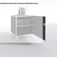 Kenzlife kilitli dolap rana39 gri 47*39*39 banyo dolabı hazır mutfak ofis kiler kitaplık evrak ayaklı
