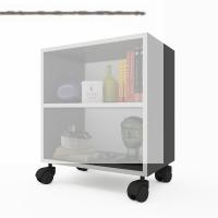 Kenzlife kitaplık beril 068*040*020 gri tekerlekli mutfak dolabı banyo ofis ayakkabılık kiler