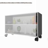 Kenzlife kitaplık beril 068*090*020 gri tekerlekli mutfak dolabı banyo ofis ayakkabılık kiler