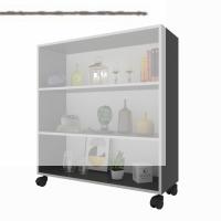 Kenzlife kitaplık beril 108*090*020 gri tekerlekli mutfak dolabı banyo ofis ayakkabılık kiler