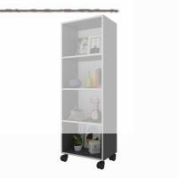 Kenzlife kitaplık beril 128*060*020 gri tekerlekli mutfak dolabı banyo ofis ayakkabılık kiler