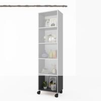 Kenzlife kitaplık beril 168*040*020 gri tekerlekli mutfak dolabı banyo ofis ayakkabılık kiler
