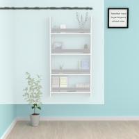 Kenzlife kitaplık fernur 120*060*10 gri duvar rafı