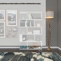 Kenzlife kitaplık firuze 150*090*20 byz duvar rafı