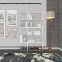 Kenzlife kitaplık firuze 150*090*20 cvz duvar rafı