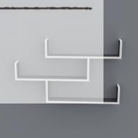 Kenzlife kitaplık gülin 055*080*20 gri duvar rafı