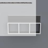 Kenzlife kitaplık hayal 030*060*20 gri duvar rafı